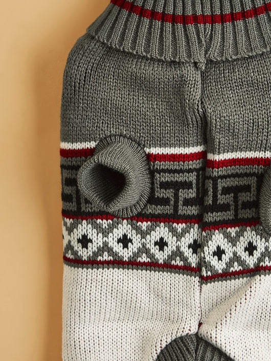 Suéter Navideño Tejido para Mascotas con Diseño de Reno - Image 22