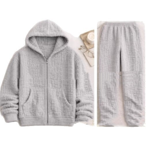 Suéter Minimalista con Capucha Holgado para Hombre - Conjunto Sofisticado Otoño