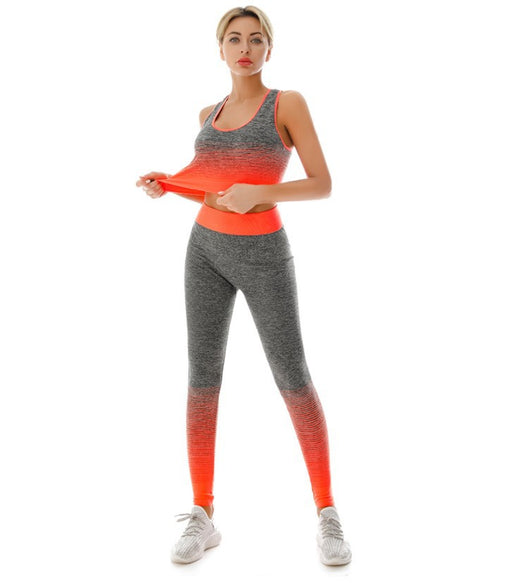 Conjunto Deportivo Yoga Mujer con Diseño Degradado - Top y Pantalones - Image 9