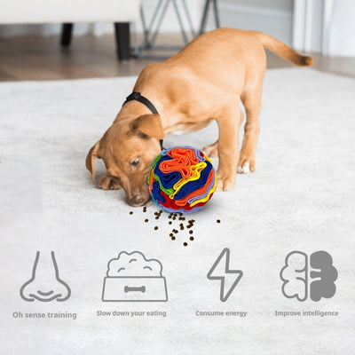 Pelota Interactiva Olfativa para Perros - Juguete Puzzle Multicolor