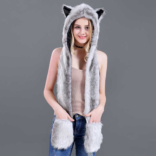 Conjunto Infantil 3 en 1: Gorro, Bufanda y Guantes con Diseño Animal de Peluche - Image 11