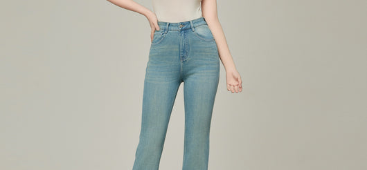 Pantalones Skinny Talle Alto Acampanados Mujer - Colores Claros Primavera Verano - Image 24