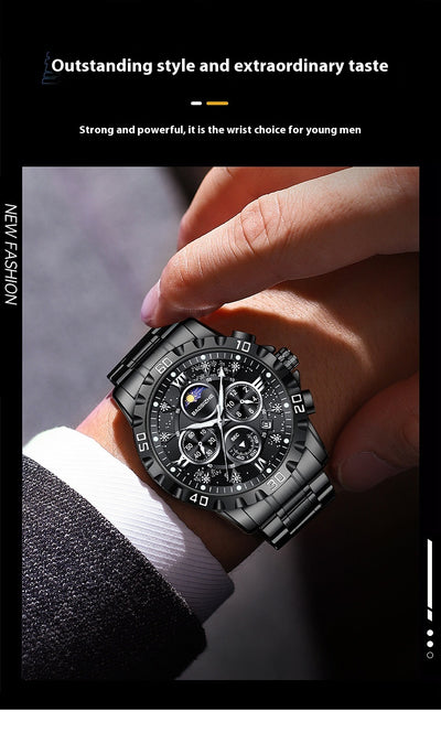 Reloj de Cuarzo Luminoso Impermeable para Hombre - Elegancia Profesional - Image 11