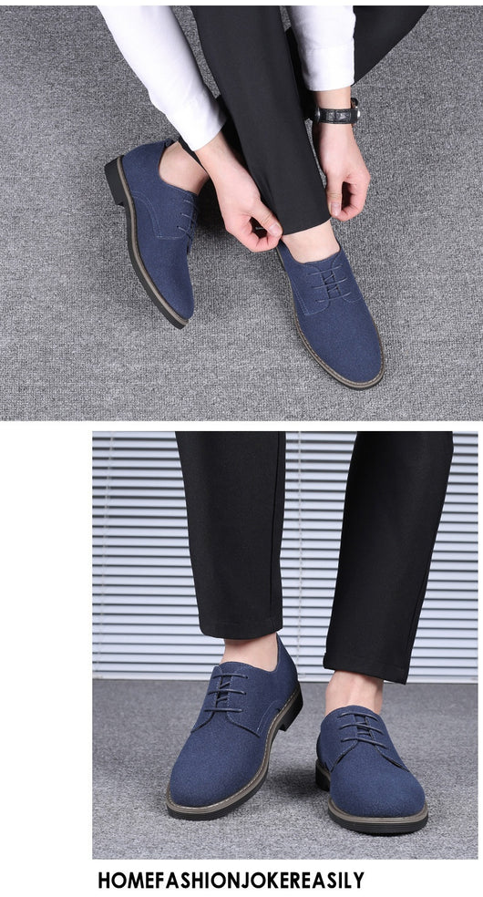 Zapatos Casuales Talla Grande Hombre Estilo Británico Acolchonados - Image 15
