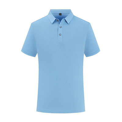 Polo de Manga Corta Color Sólido con Solapa - Image 24