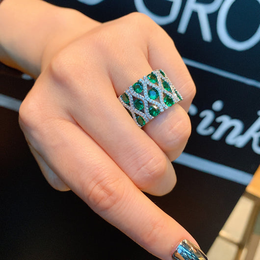 Anillo de Diamante Simulado Estilo Vintage para Mujer - Image 11