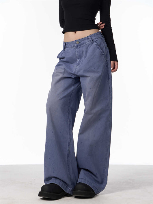 Pantalones Cargo Rectos Anchos para Mujer - Estilo Retro Casual - Image 13
