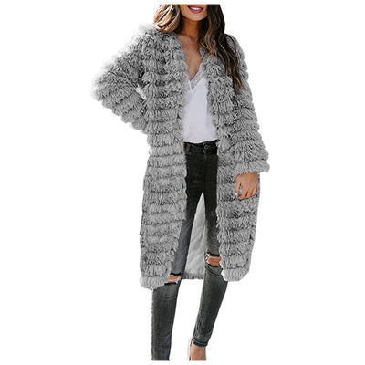 Suéter Abrigo de Lana Esponjoso para Otoño e Invierno - Image 14