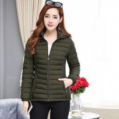 Chaqueta Acolchada de Plumas para Mujer Talla Grande Corte Slim - Image 3