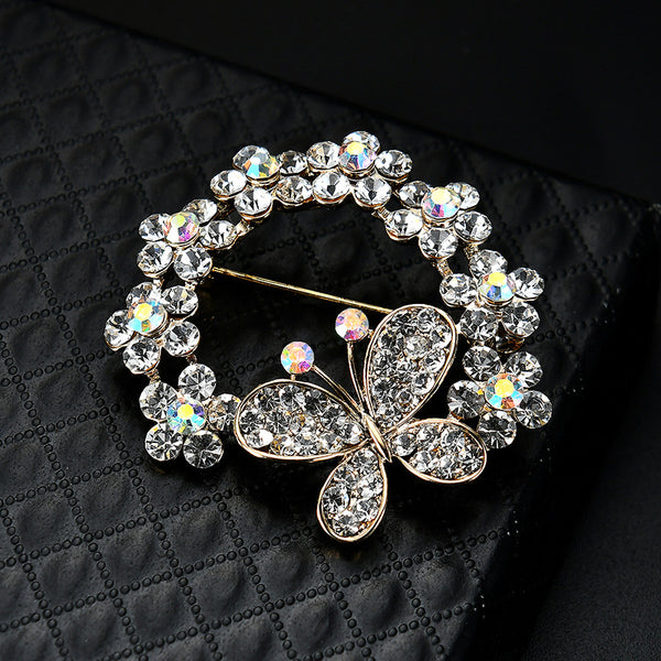 Broche Mariposa Elegante en Aleación con Diamantes - Image 4