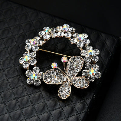 Broche Mariposa Elegante en Aleación con Diamantes - Image 4