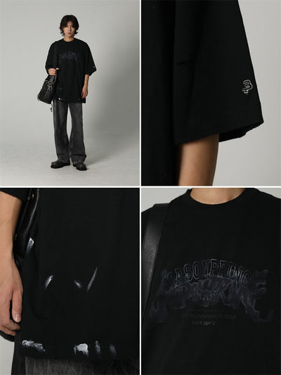 Camiseta Estampada de Algodón Peinado Doble Hilo para Hombre - Image 7