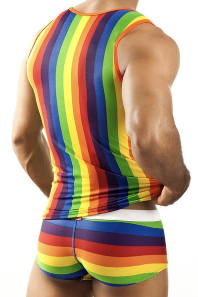 Chaleco Deportivo Outdoor con Rayas Arcoíris para Hombre - Image 8