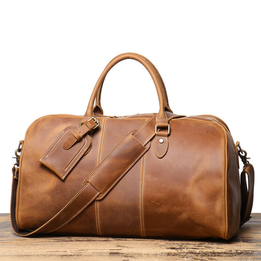 Bolsa de Viaje Portátil para Hombre en Cuero Genuino Estilo Retro - Image 43