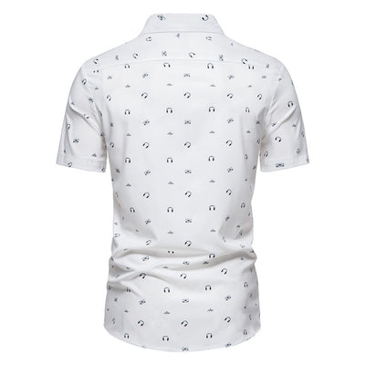 Camisa Estampada Blanca para Hombre - Diseño Moderno y Versátil - Image 3