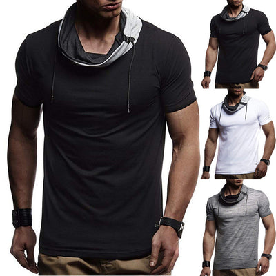Playera Manga Corta con Costuras Contrastantes para Hombre - Image 7