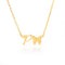 Butterfly pendant letter necklace P