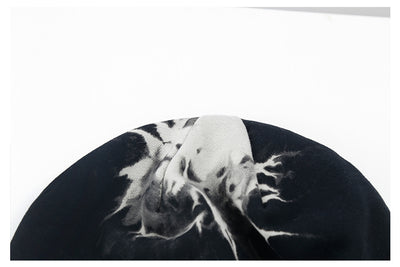 Gorro Tie-Dye de Felpa Negra para Hombre y Mujer - Otoño e Invierno - Image 16