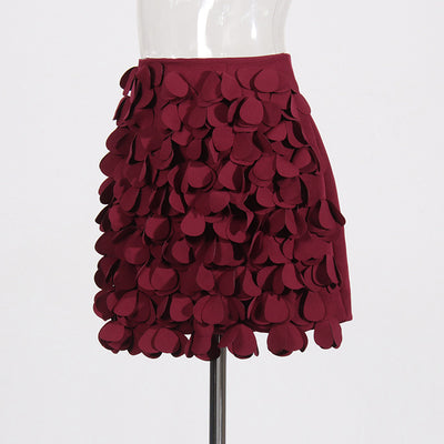 Falda Corta A-Line con Detalles de Costura Decorativa - Image 2