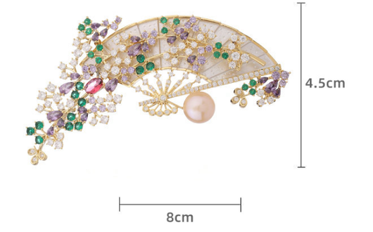 Broche Abanico Retro Elegante para Cheongsam - Image 13