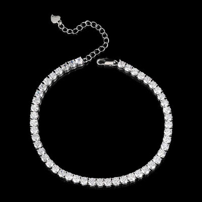 Pulsera Tobillera de Circones Tennis 4mm - Diseño Minimalista y Ajustable - Image 18