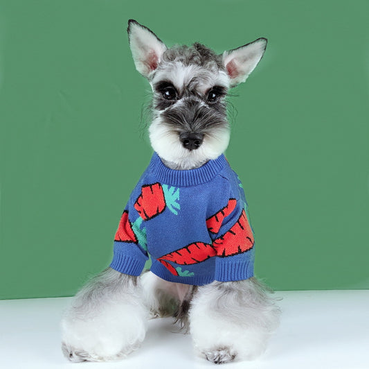 Suéter Térmico para Perros y Gatos con Diseño de Zanahoria - Abrigo Invierno Schnauzer
