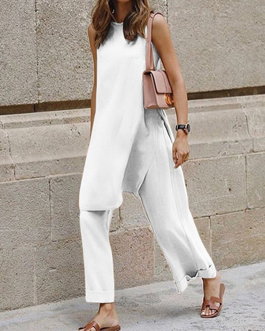 Conjunto Dos Piezas Mujer: Blusa Suelta y Pantalón Ancho - Image 2