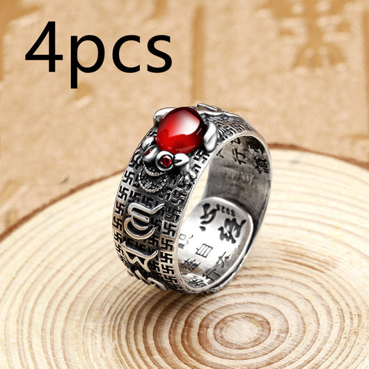 Anillo Pixiu Corazón Sutra Budista - Amuleto de Buena Suerte Unisex - Image 8