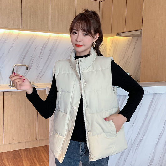 Chaleco Acolchado de Algodón para Mujer - Abrigo Corto Invierno - Image 10