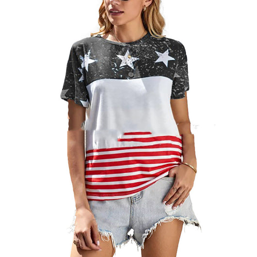Camiseta Rayada Estampada para Mujer - Diseño Fresco y Cómodo - Image 4