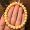 Natural Beeswax Old Yellow Chicken Grease Wax Rich And Full Single Circle Bracelet Crafts Accessories Ornaments Yellow 7.8mm