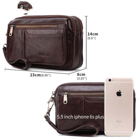 Cartera Sobre de Cuero para Hombre - Bolsa Clutch de Gran Capacidad - Image 9