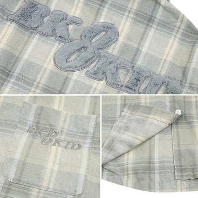 Camisa Cuadros Suelta de Manga Larga Unisex - Image 3