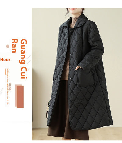 Chaqueta Acolchada Negra Ajustada para Mujer - Algodón Térmico - Image 10