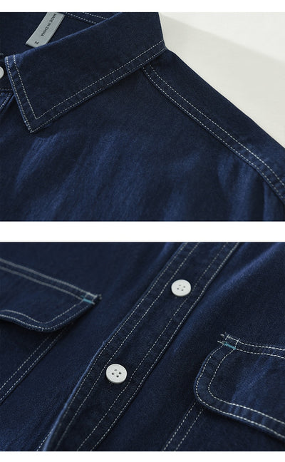 Blusa Denim Artística de Manga Larga Suelta y Casual - Image 12