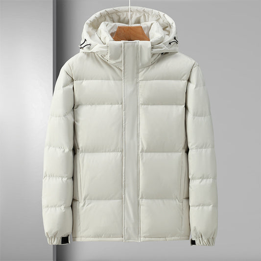 Chaqueta Impermeable con Plumón para Hombre - Corte Holgado con Capucha