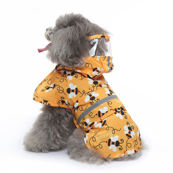 Poncho Reflectante para Perros con Diseño Cartoon y Tracción