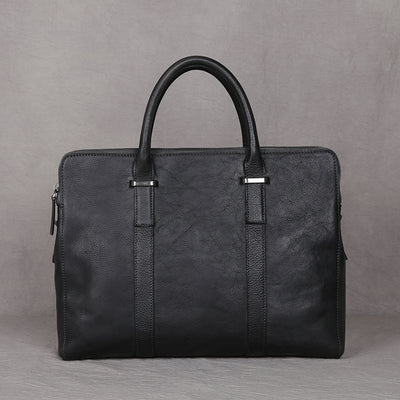 Maletín de Cuero Curtido al Vegetal para Hombre - Estilo Ejecutivo y Casual - Image 17
