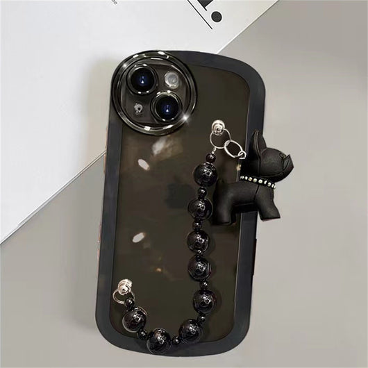 Funda Protectora para Teléfono con Diseño de Pulsera Negra Transparente - Image 6