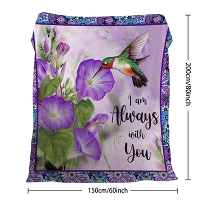 Manta Flanela Flores Matutinas y Colibrí Púrpura - Acogedora y Versátil para Hogar - Image 9