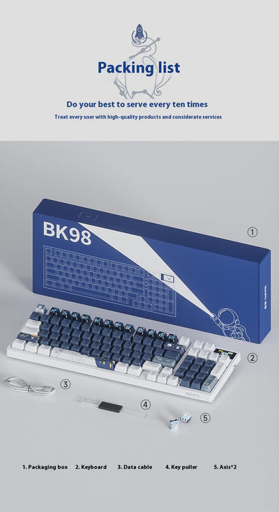 Teclado Mecánico Inalámbrico Tres Modos de Conexión - Image 21