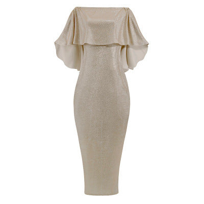Vestido Elegante con Volantes Traseros y Detalles Brillantes - Image 6