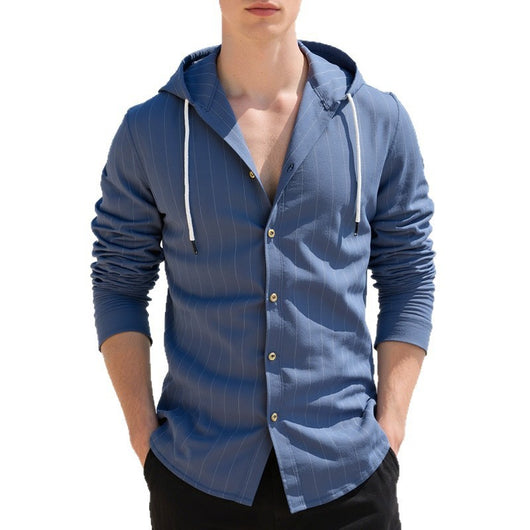 Cardigan Slim Fit con Capucha para Hombre - Casual y Versátil - Image 3