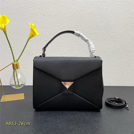 Bolso de Hombro Retro con Herrajes de Latón - Estilo Vintage Portátil