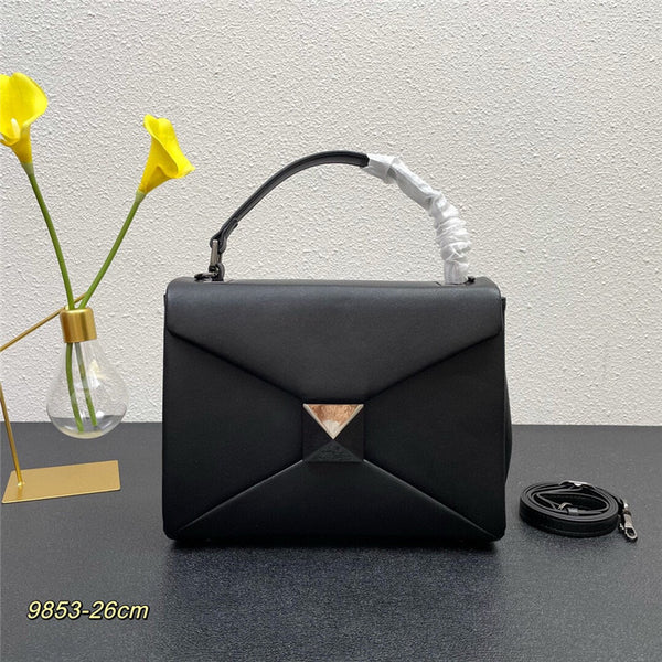 Bolso de Hombro Retro con Herrajes de Latón - Estilo Vintage Portátil