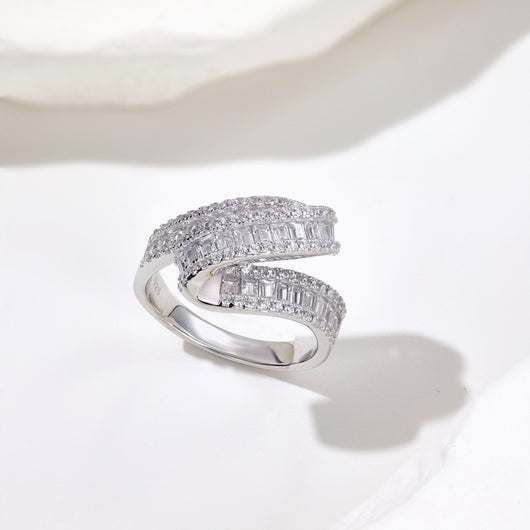 Anillo de Plata Esterlina S925 con Circonitas Incrustadas de Lujo - Image 2