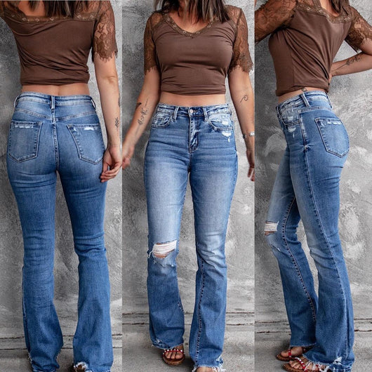 Pantalones Micro Acampanados Retro Slim Stretch - Image 10