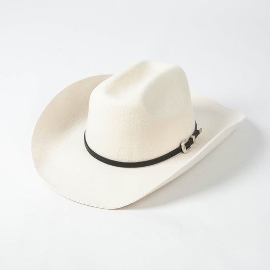 Sombrero Vaquero de Ala Ancha con Hebilla y Lana Pura - Image 38