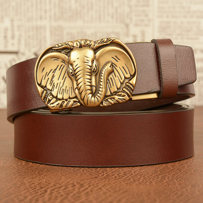 Cinturón de Cuero Automático Elephant - Casual y Versátil - Image 10