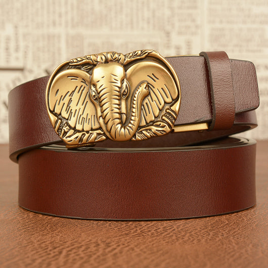 Cinturón de Cuero Automático Elephant - Casual y Versátil - Image 10